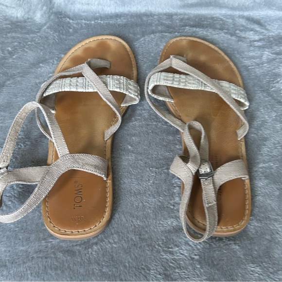 TOMS Sandals Womens Size 10 Open Toe Slip On Open Toe Adjustable Strap‎ Shoes - Picture 4 of 8